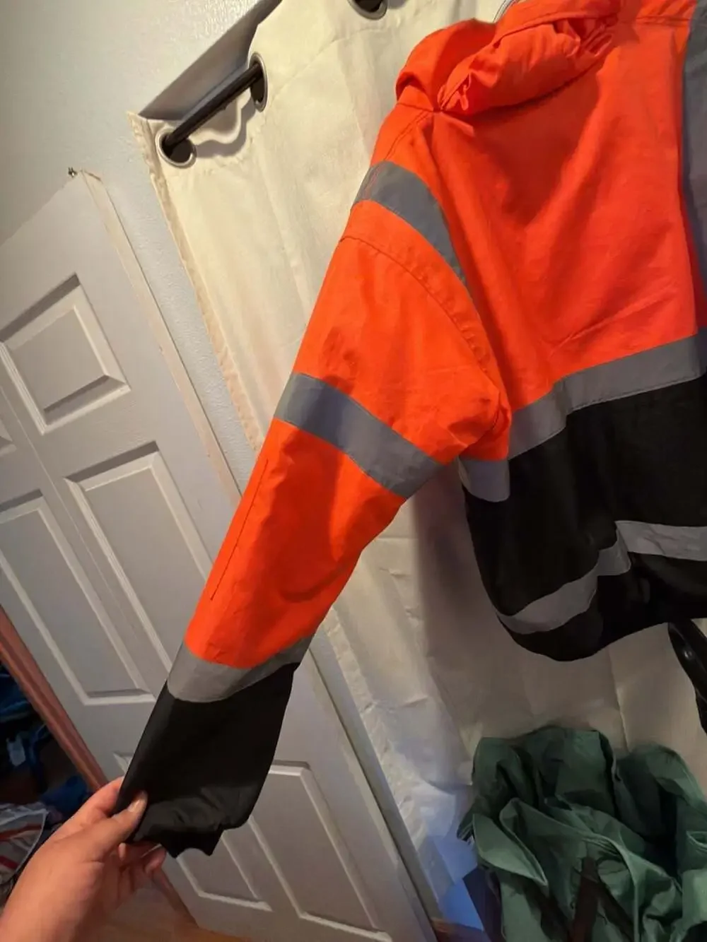 Truecrest High Visibility Orange and Black Safety Bomber Jacket
